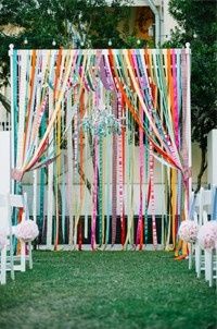 Decoracion con listones para civil