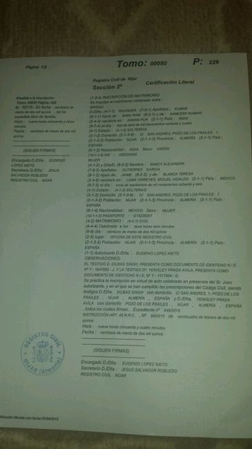 Libro de familia y certificado de boda civil! - 1