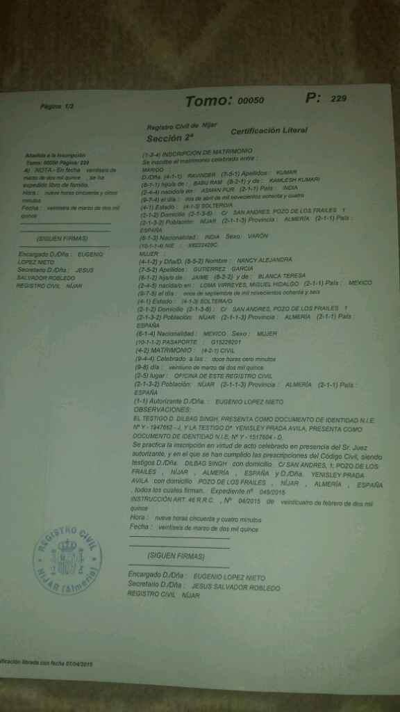 Libro de familia y certificado de boda civil! - 1