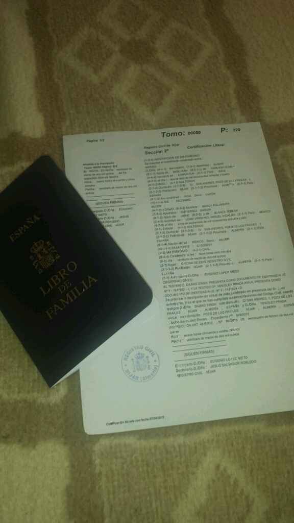 Libro de familia y certificado de boda civil! - 2