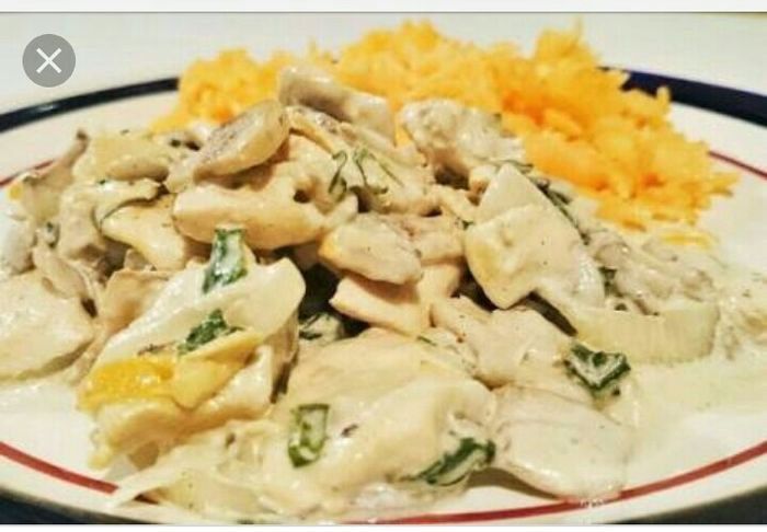 Mi platillo Máster Chef - Pollo en crema de champiñones y elote 1