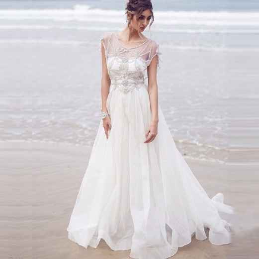 Vestido de novia para playa