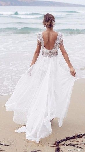 Vestido de novia para playa