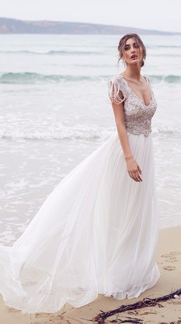 Vestido de novia para playa