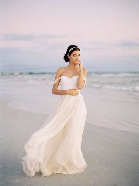 Vestido de novia para playa