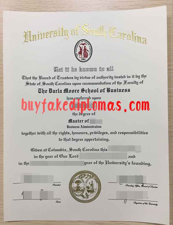 The benefits of buy University of South Carolina fake diploma online. - 1