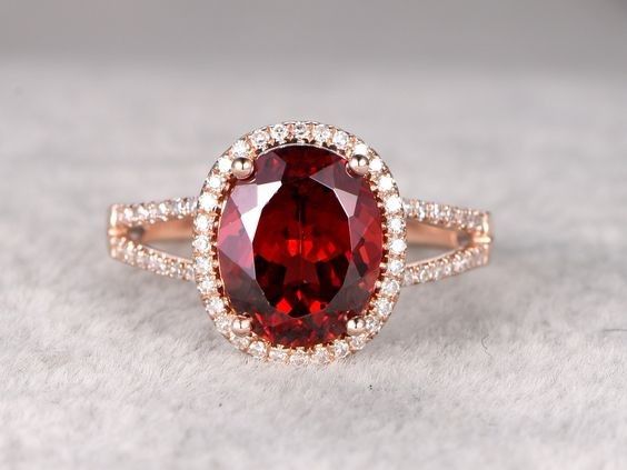 10 anillos de compromiso rojo rubí ❣ 10