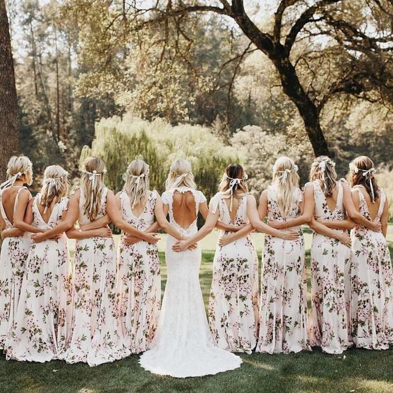 Vestidos de damas floreados