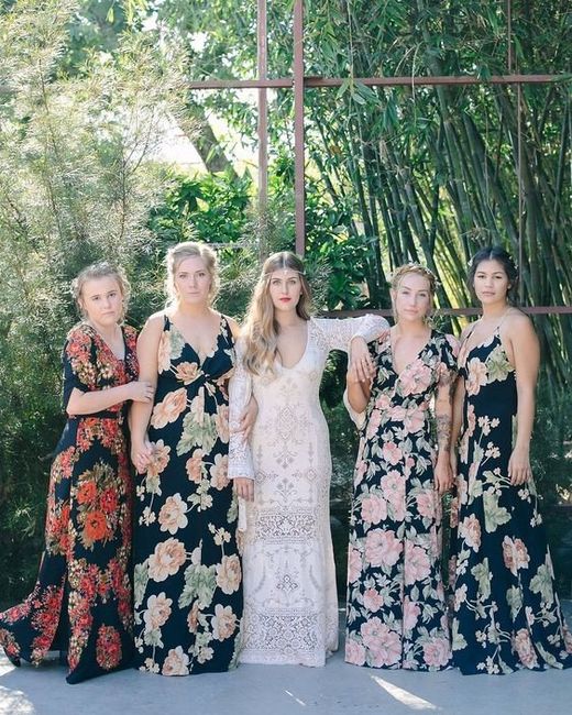Vestidos de damas floreados