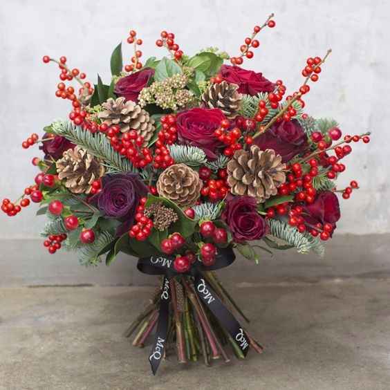Ramos de novia navideños