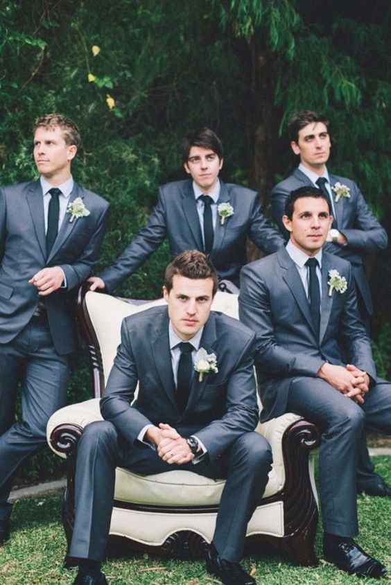 Look groomsmen