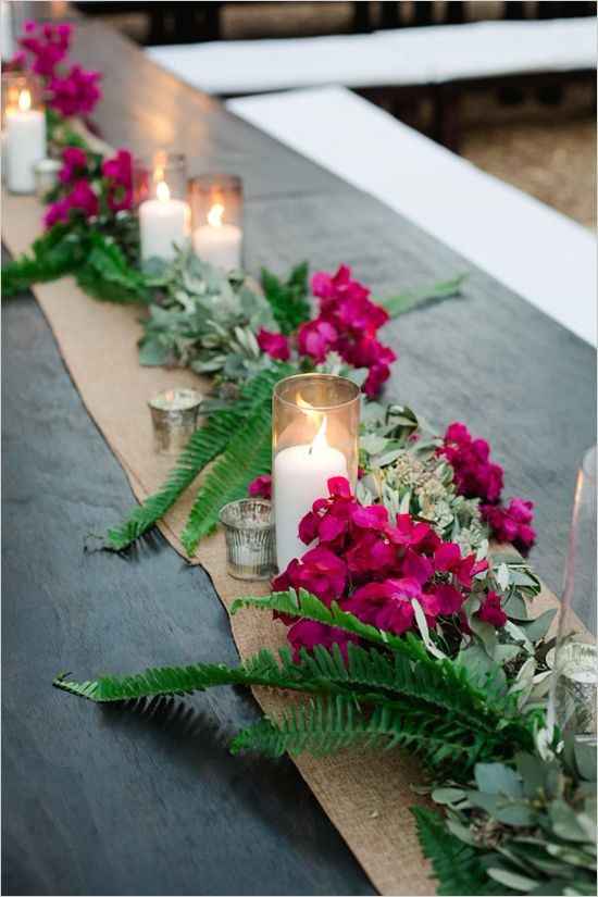 Caminos de mesa florales
