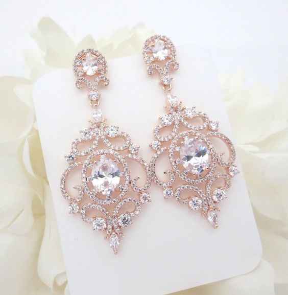 Rose gold earrings