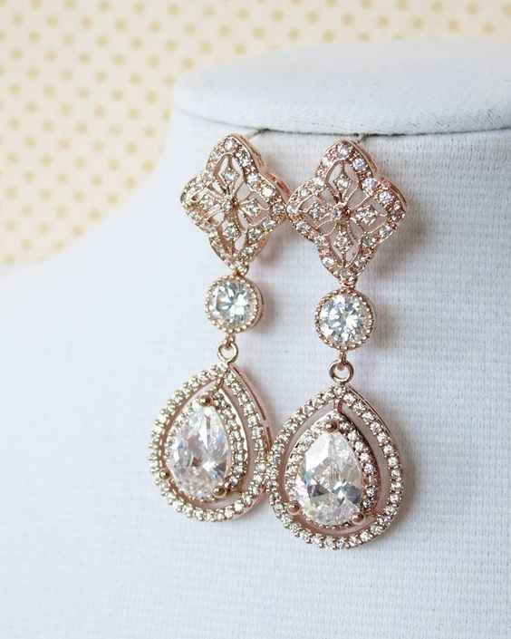 Rose gold earrings