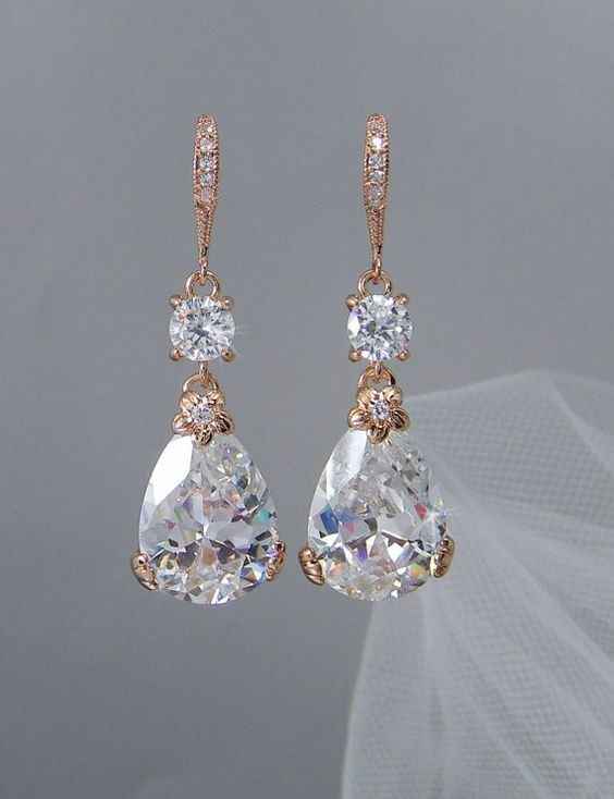Rose gold earrings