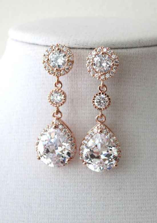 Rose gold earrings