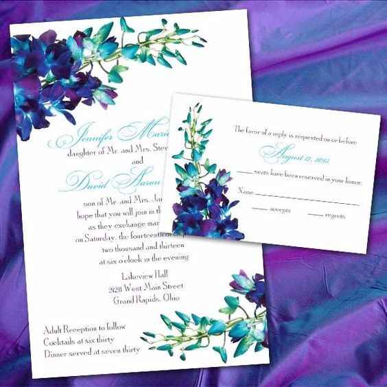 10 invitaciones para boda peacock