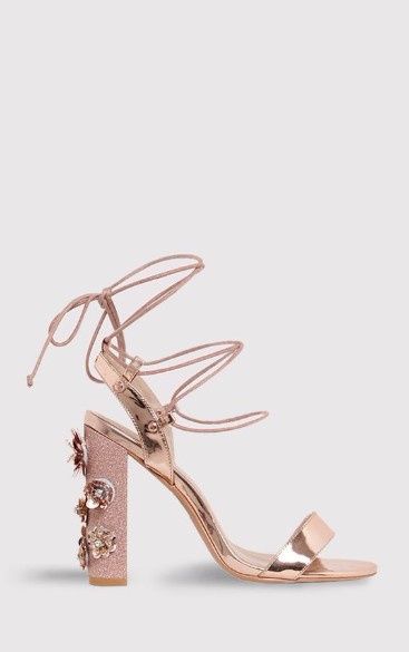 Tacones rose gold