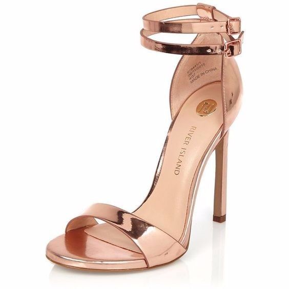 Tacones rose gold