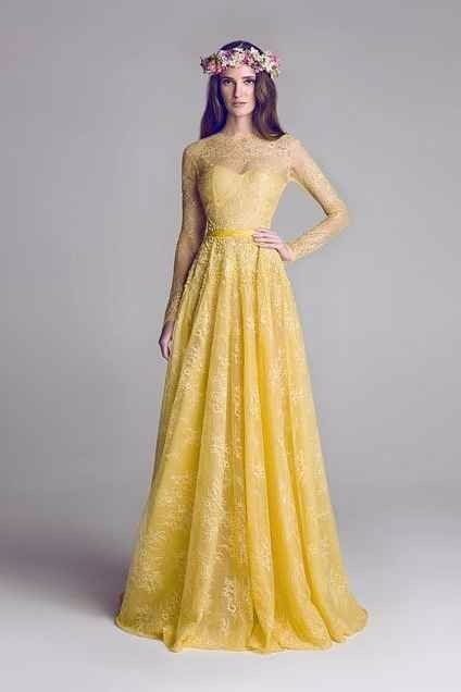 Vestidos De Novia En Color Amarillo Si O No