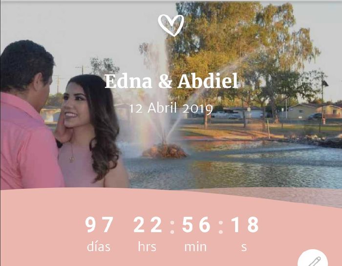 Mi marcador en el primer día del año 2019⏳👰🏻🤵🏻 - 1