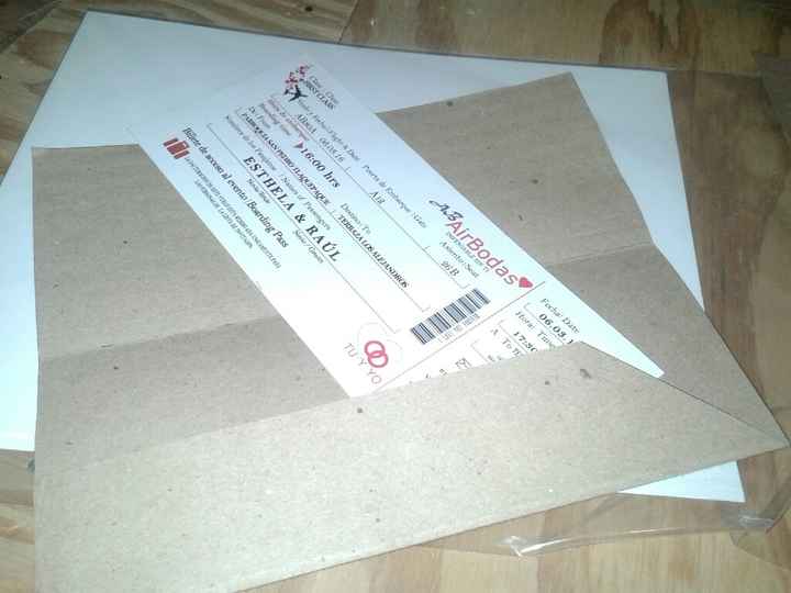 Invitaciones como boletos de avión - 1