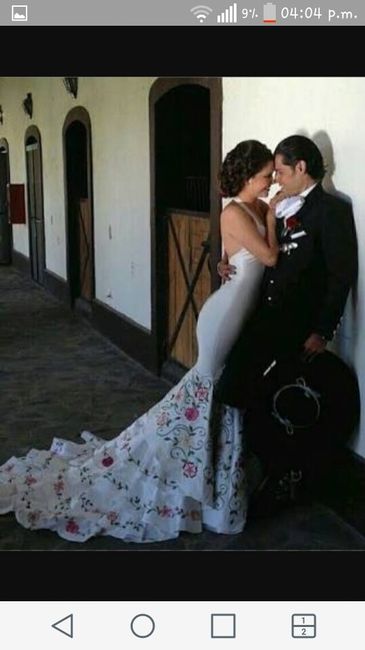 Vestido novia toques mexicanos - 1
