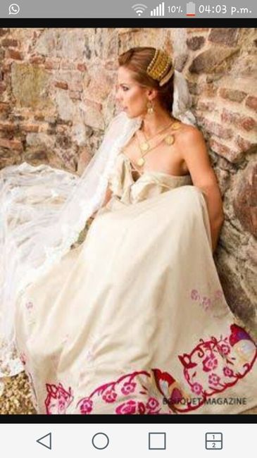 Vestido novia toques mexicanos - 3