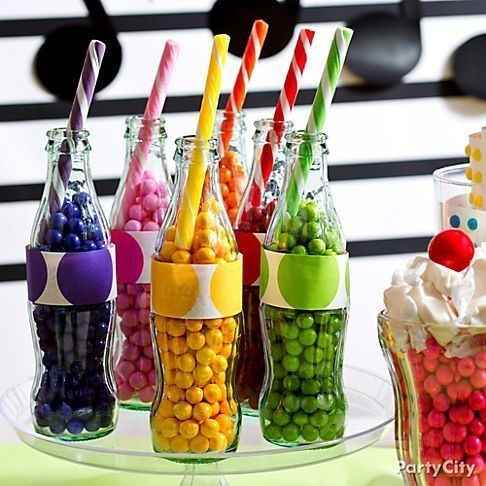 botella con dulces