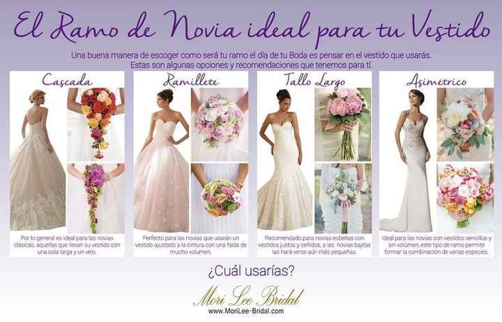 Ramo de acuerdo al vestido