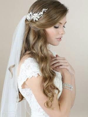 Tiara O Tocado Cabello Suelto O Recogido Foro Moda Nupcial Bodas Com Mx