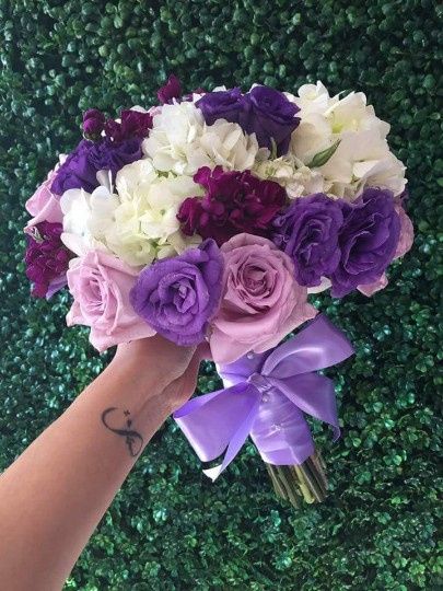 Ramos de novia en tonos lilas 2