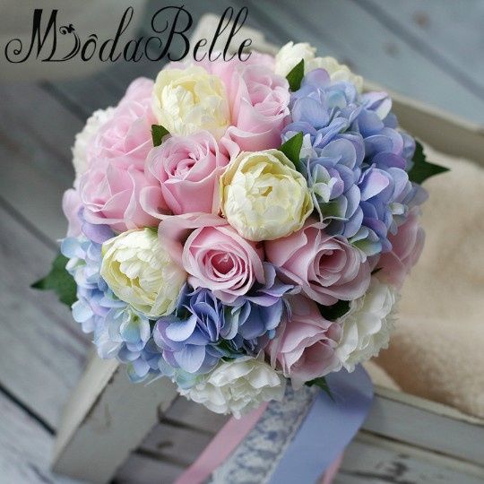 Ramos de novia en tonos lilas 13