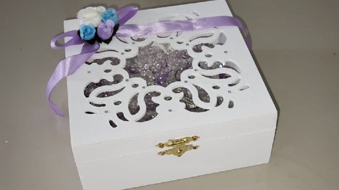 Cajitas diy para anillos, lazo y arras - 3