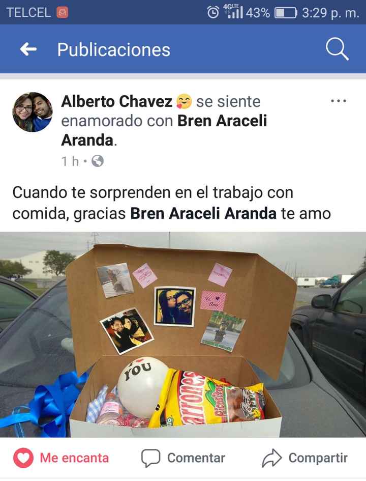 Hasta lo puso en facebook jajjaa