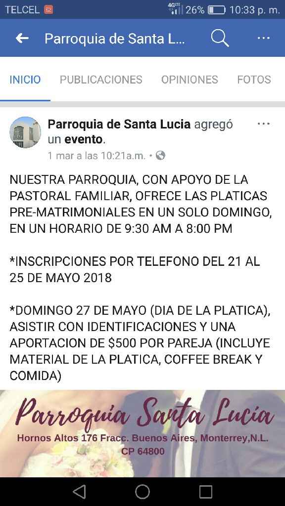 Pláticas prematrimoniales Nuevo Leon 1 día - 1