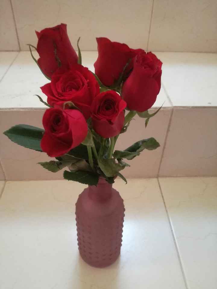 Las flores que me regalo mi esposo