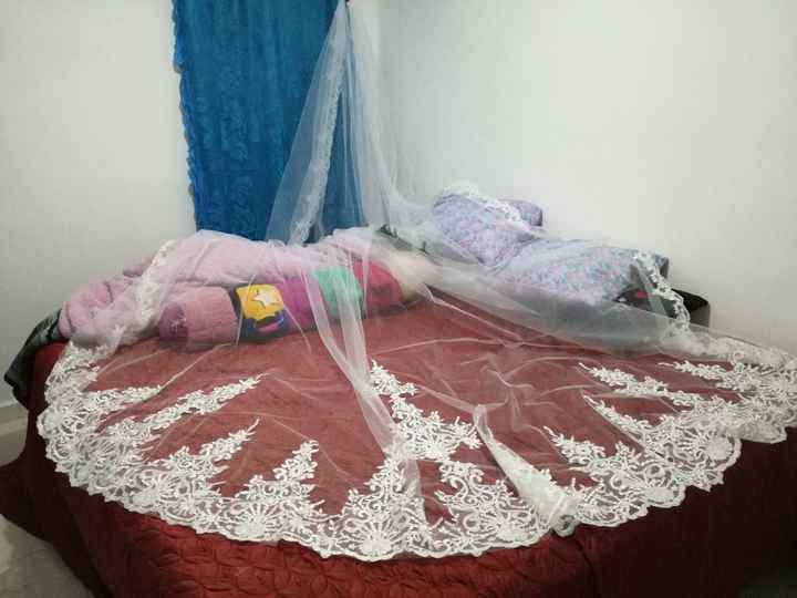 Mantilla, mide 4 metros de largo y 3m de ancho