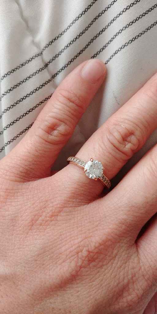  ¿blanco o amarillo? Anillo de compromiso - 1