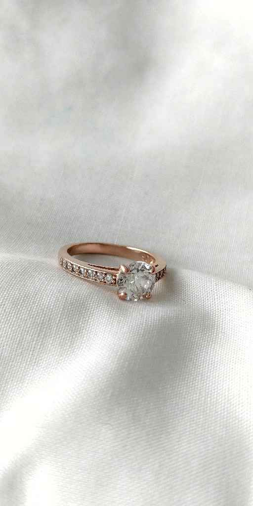  ¿blanco o amarillo? Anillo de compromiso - 1