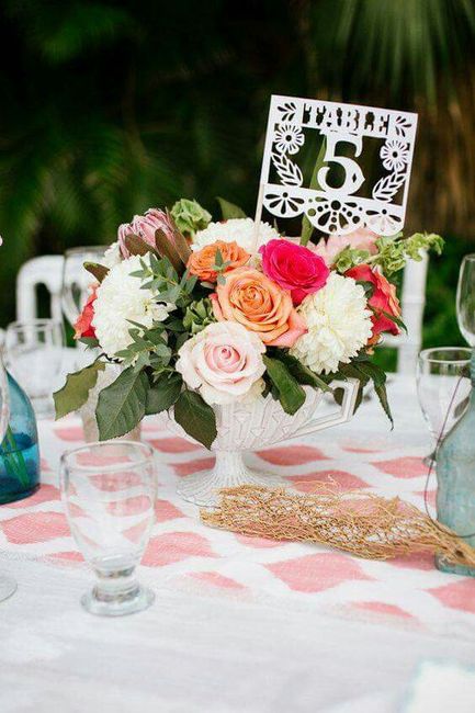  Boda Mexicana: Numeradores de mesa. - 2