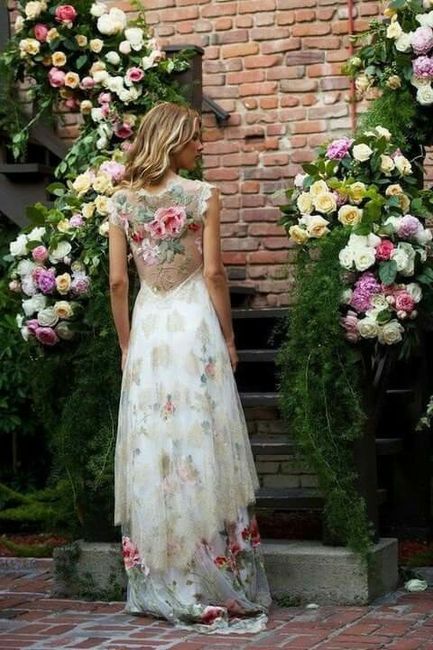 Vestidos de novia floreados 7