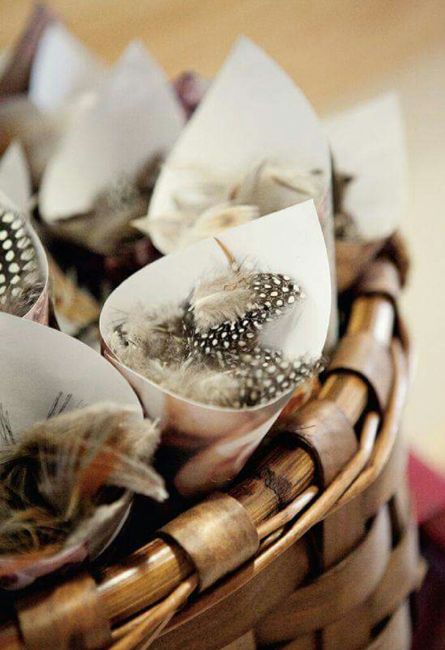 Inspiración: boda con plumas. - 15