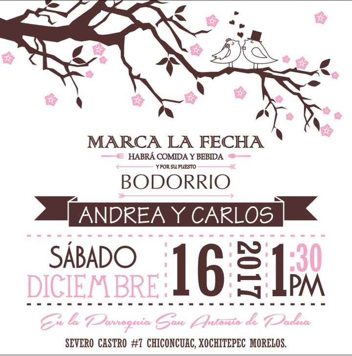 Datos de las invitaciones - 1