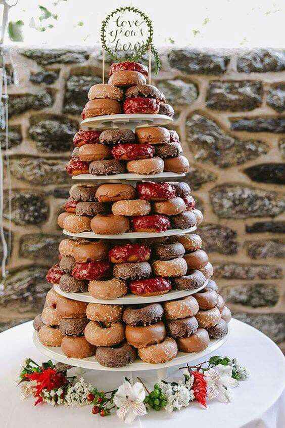 Pastel de donas. - 6