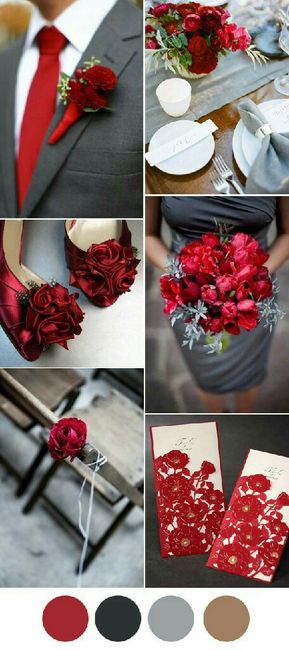 Combinaciones de colores entre: negro, rojo y gris - 1