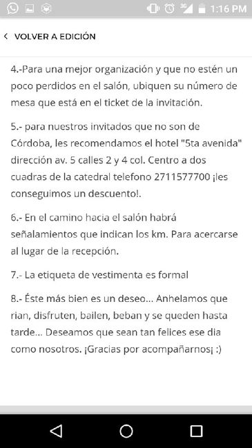 Sugerencias para los invitados para el dia de la boda... - 1