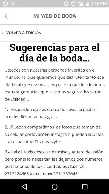 Sugerencias para los invitados para el dia de la boda... - 2