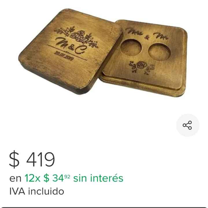 Busco... Caja de madera personalizada para anillos - 1