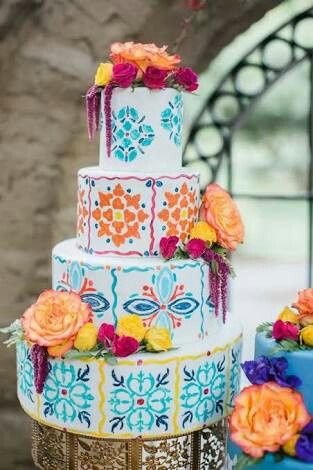  Pastel para boda con temática Mexicana - 4